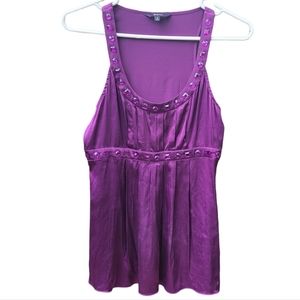 Express Purple Silk Tank Top Size S